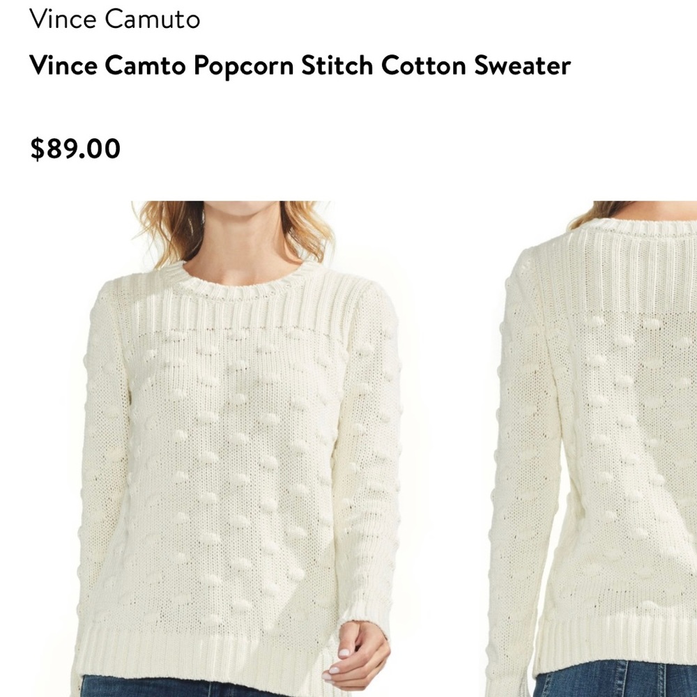 Vince Camuto Antique White Sweater